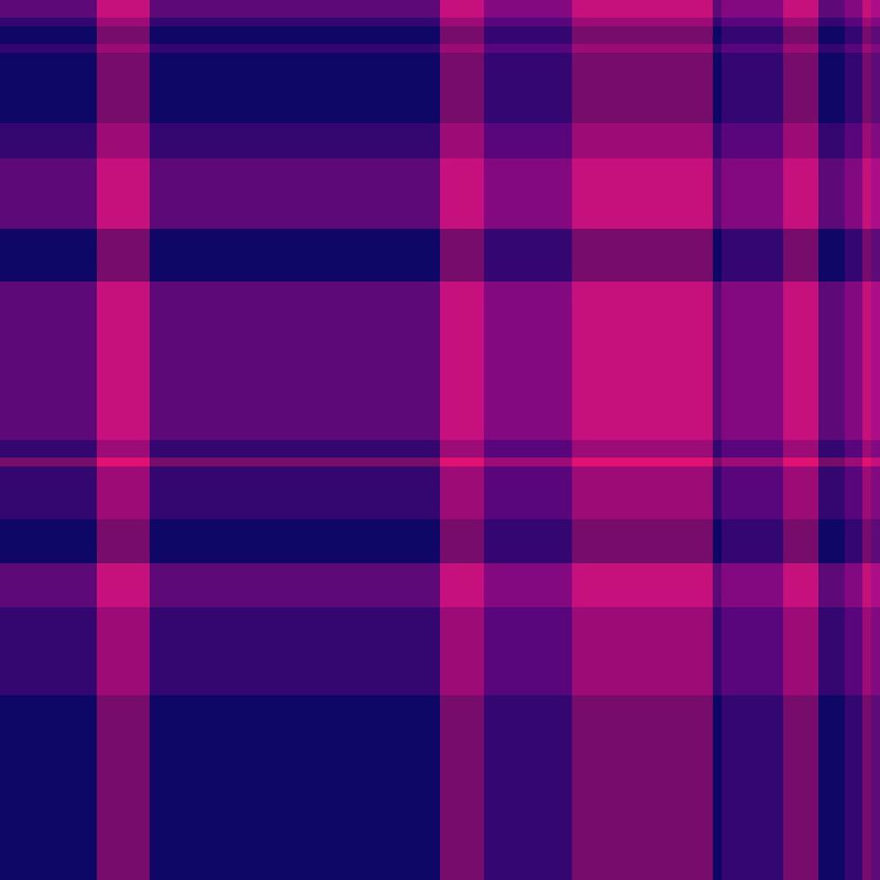 Small plaid tartan fabric, festive pattern seamless . Bandana background textile texture check in pink and magenta colors. vector