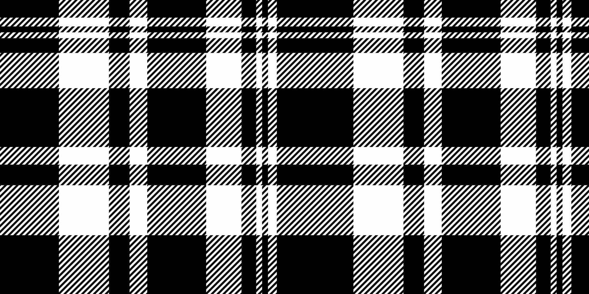 Gingham tartan fabric textile, overlayed background plaid . Material pattern seamless texture check in black and white colors. vector