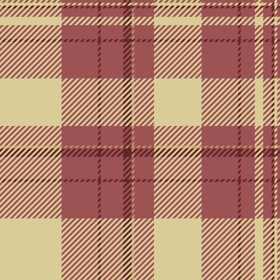 Tee texture background check, stripe pattern plaid. Decorating fabric tartan textile seamless in red and yellow colors. vector