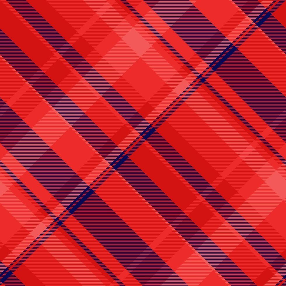 Diverse plaid tartan textile, empty texture background pattern. Pop seamless fabric check in red and blue colors. vector