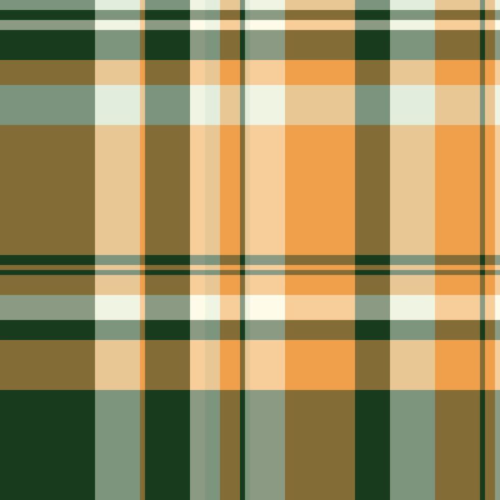 Present fabric textile seamless, softness plaid tartan. Youth pattern background check texture in amber and pastel colors. vector