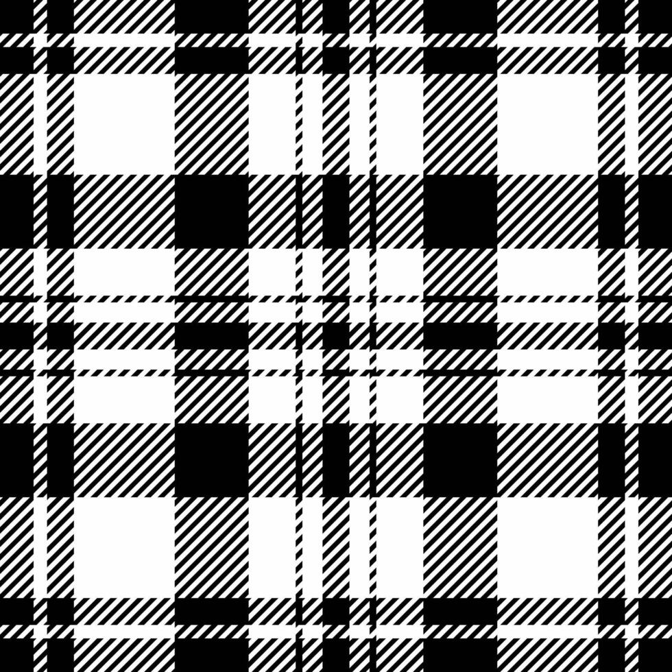 Layer tartan background texture, periodic textile plaid seamless. Halloween fabric pattern check in black and white colors. vector