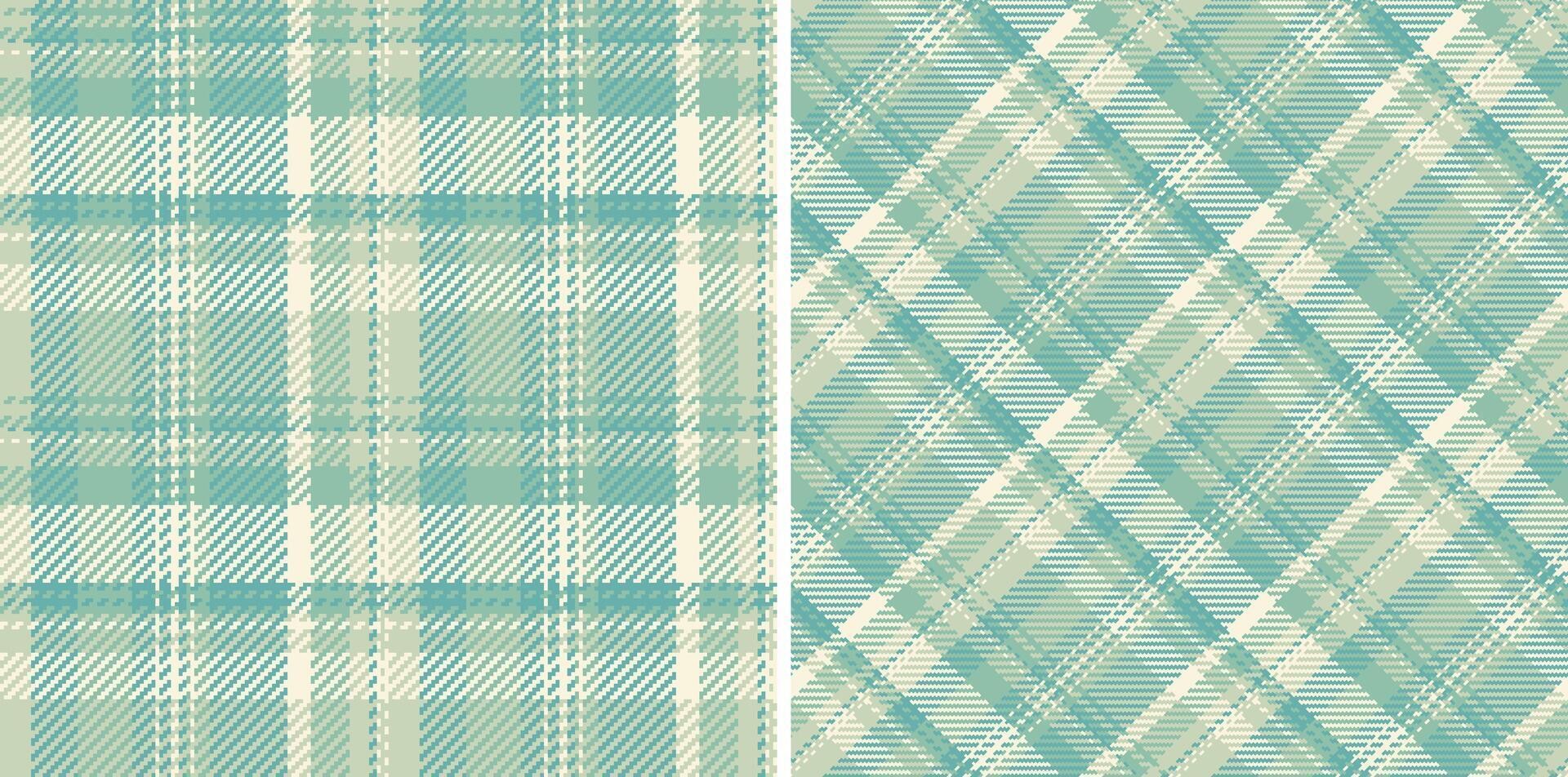Seamless pattern check of plaid tartan with a background textile texture fabric. Set in summer colors. Fashion bandanas for a cool style. vector