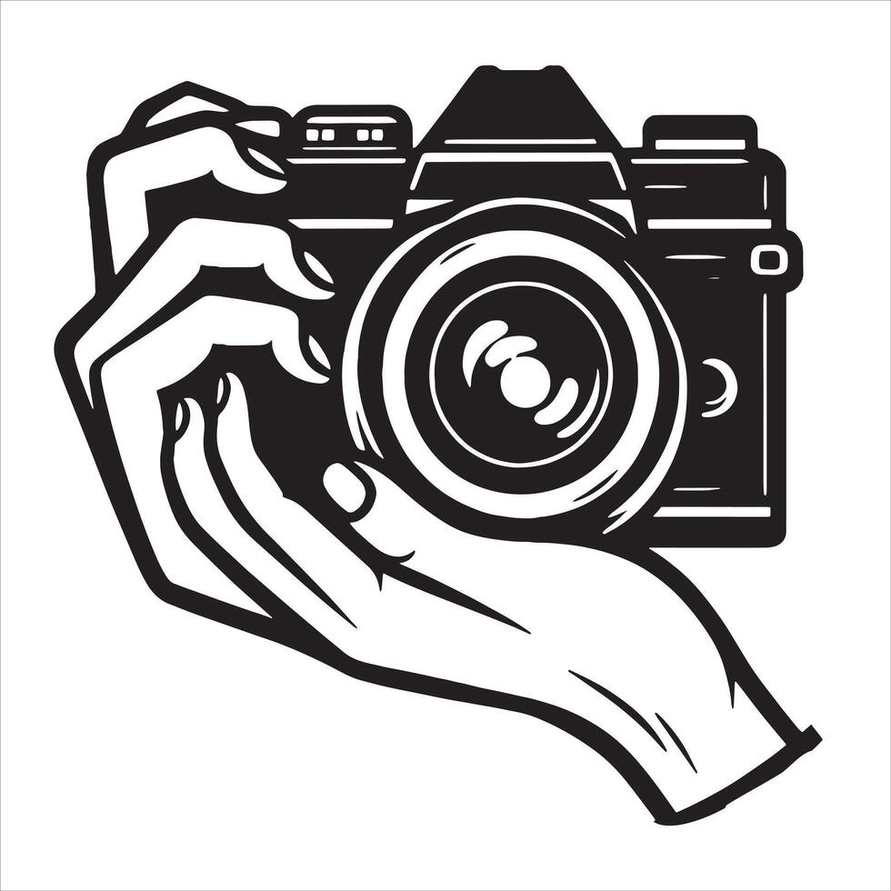 Capture the Moment Classic Camera Design vector