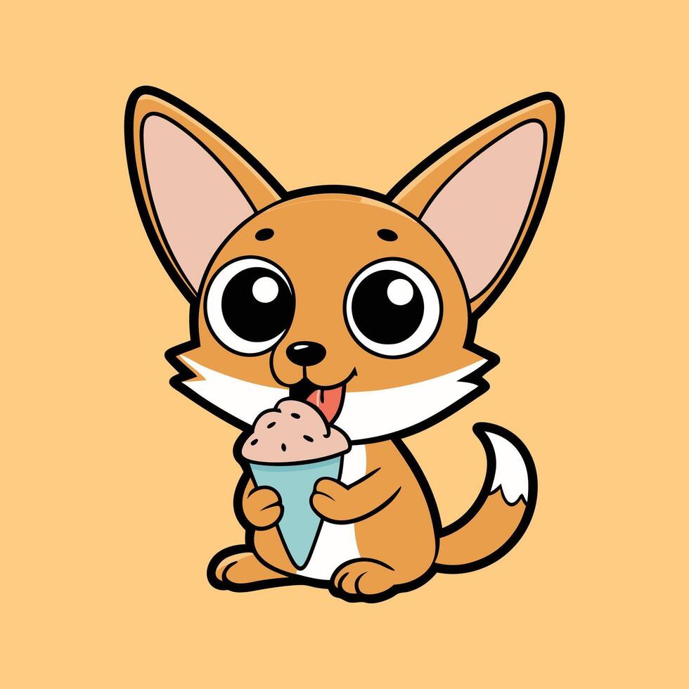Cute Chihuahua Sweets on a Summer Day vector