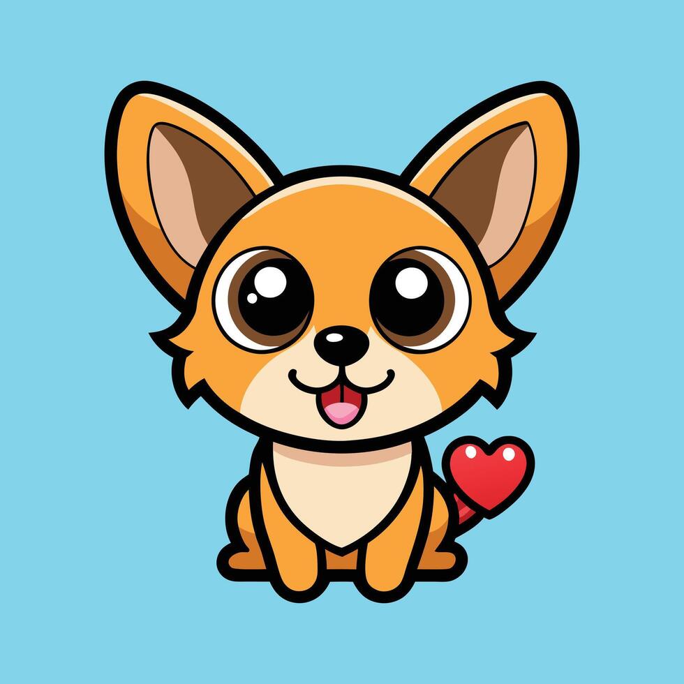 Playful Chihuahua Spreading Love Everywhere vector