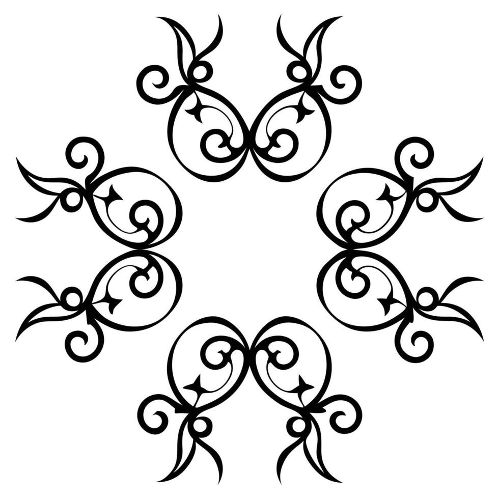 Luxury Flourish Line Art Decorations vector