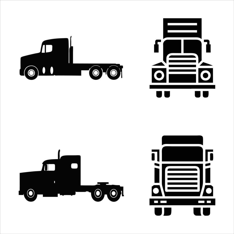 Classic Semi Truck Design vector
