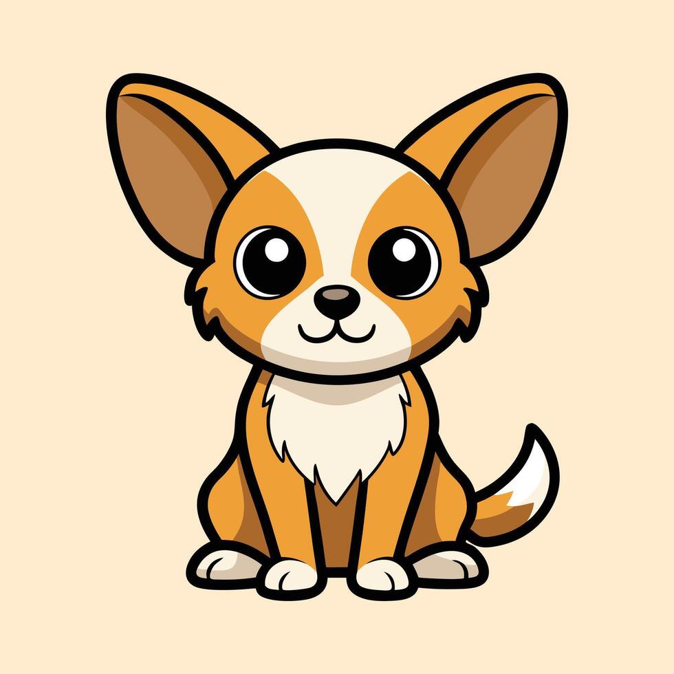 Adorable Chihuahua Sitting Pretty vector