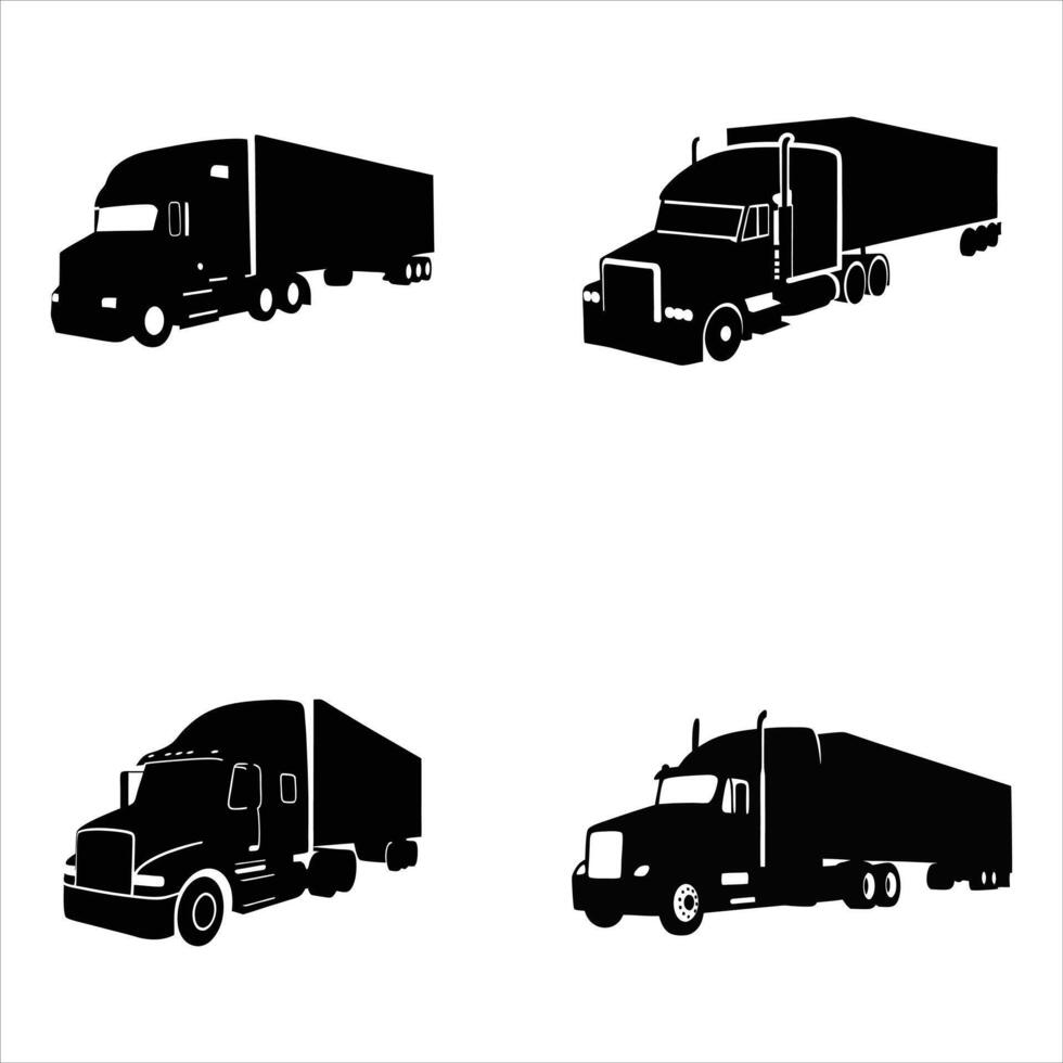 Streamlined Semi Truck Cut File vector