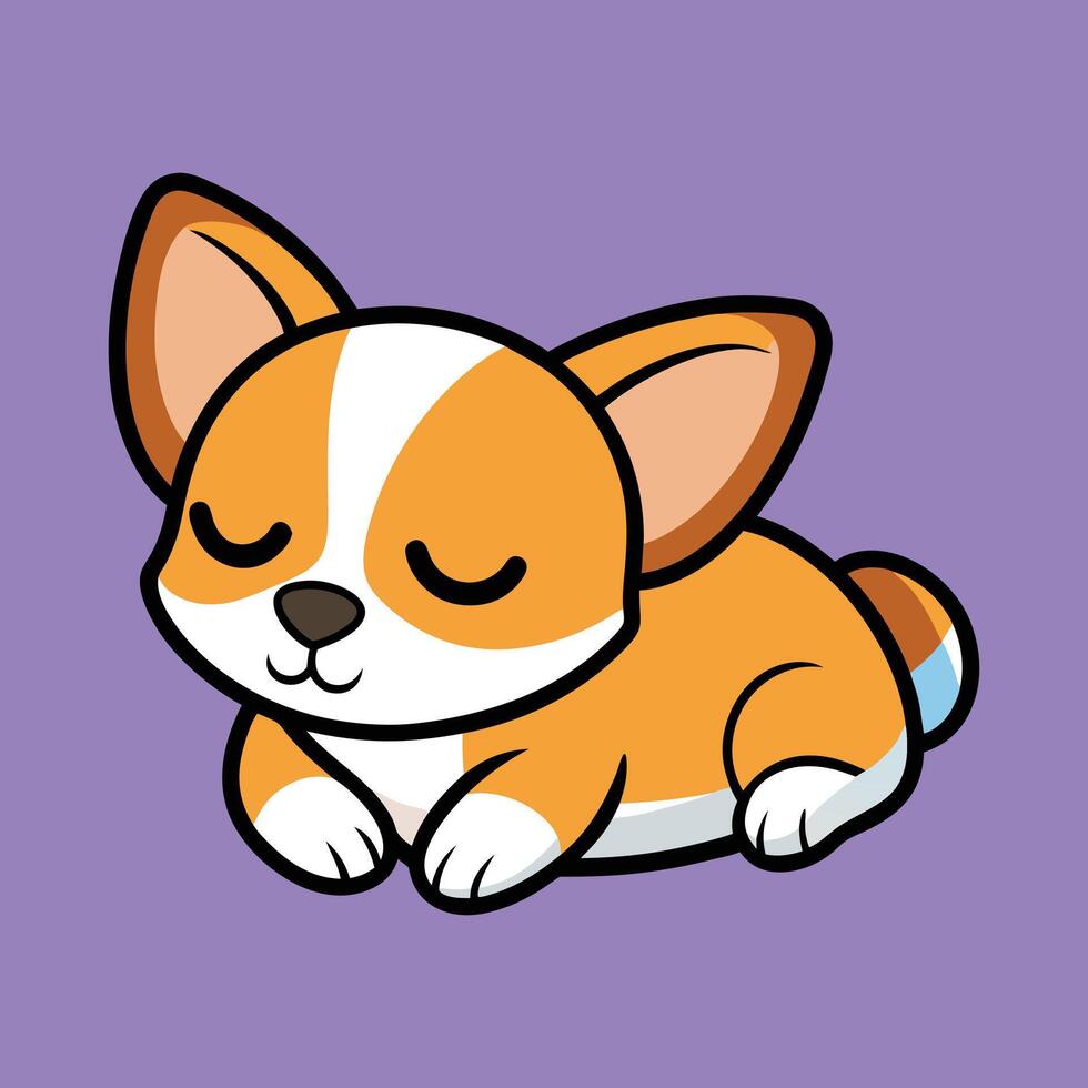 Cozy Chihuahua Taking a Sweet Nap vector
