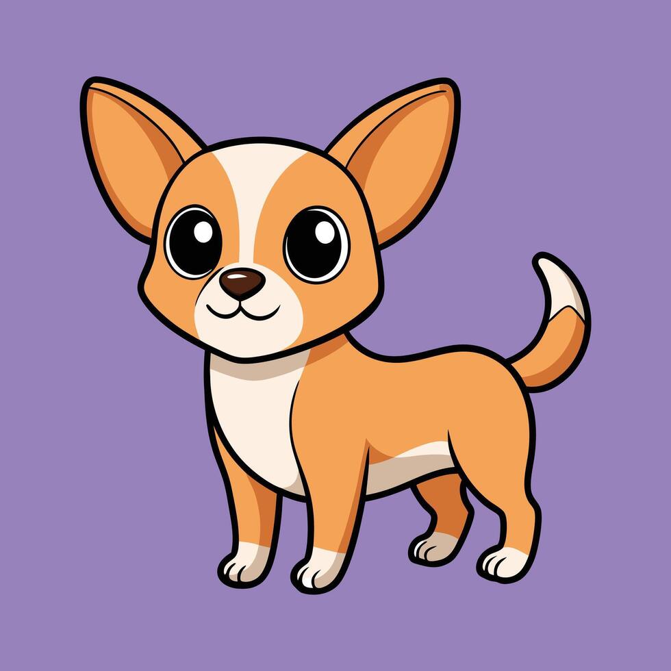 Fun and Confident Chihuahua Standing vector