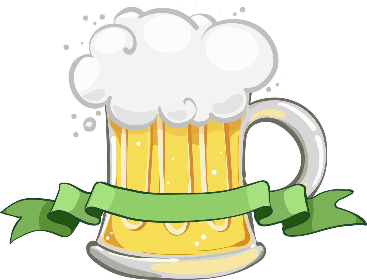 Patrick's day illustration, beer mug, banner. Happy St.Patrick s Day with shamrock clover leaf. vector