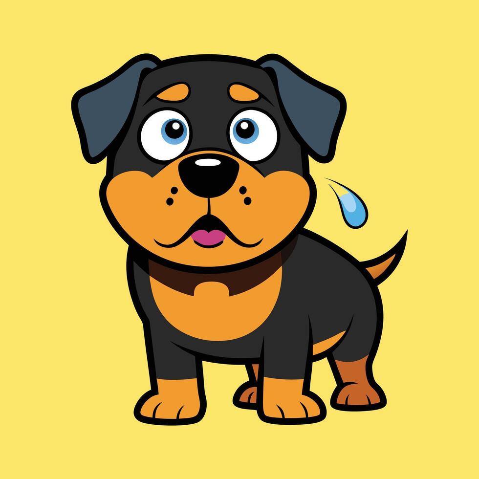 Under the Weather Rottweiler vector
