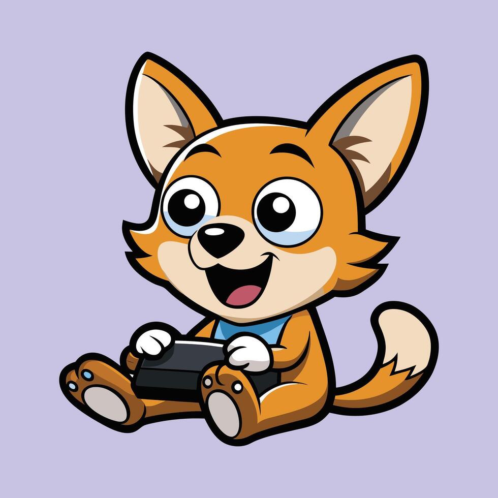 Adorable Chihuahua Gaming Adventure vector