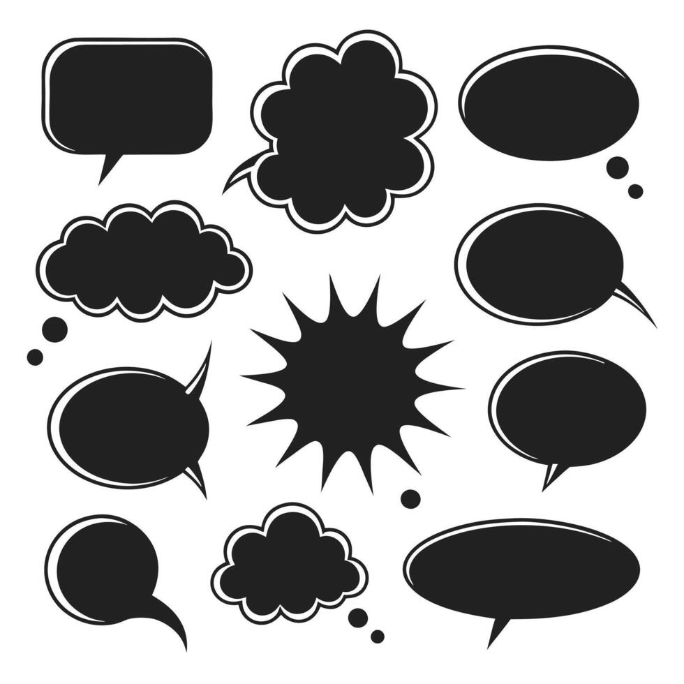 Hand-Drawn Speech Bubble Pack vector