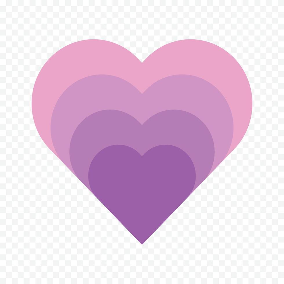 Hearts Multiple Styles on white vector