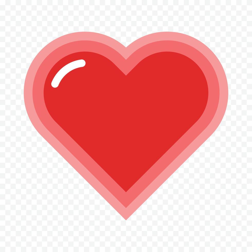 Cute pastel hand drawn doodle heart illustration on a white vector