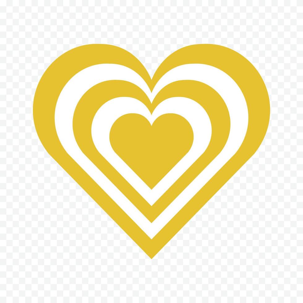 Cute pastel hand drawn doodle heart design illustration on white vector