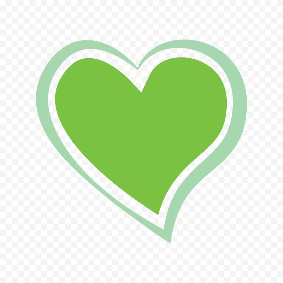Cute pastel hand drawn doodle heart isolated illustration on a white background vector
