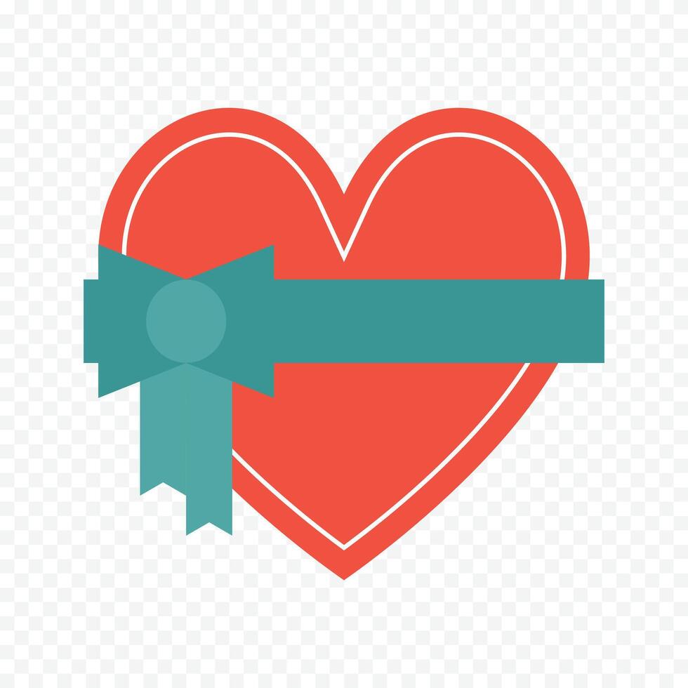 Cute pastel hand drawn doodle heart illustration on the white vector
