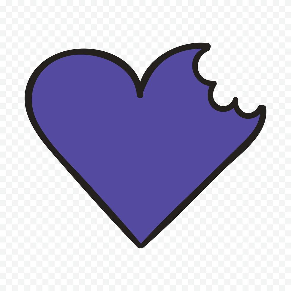 hand drawn doodle heart isolated vector