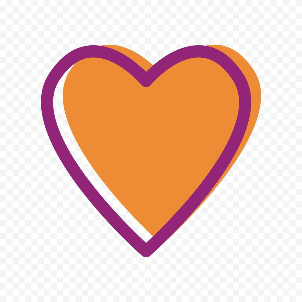 hand drawn doodle heart icon isolated on a white background vector