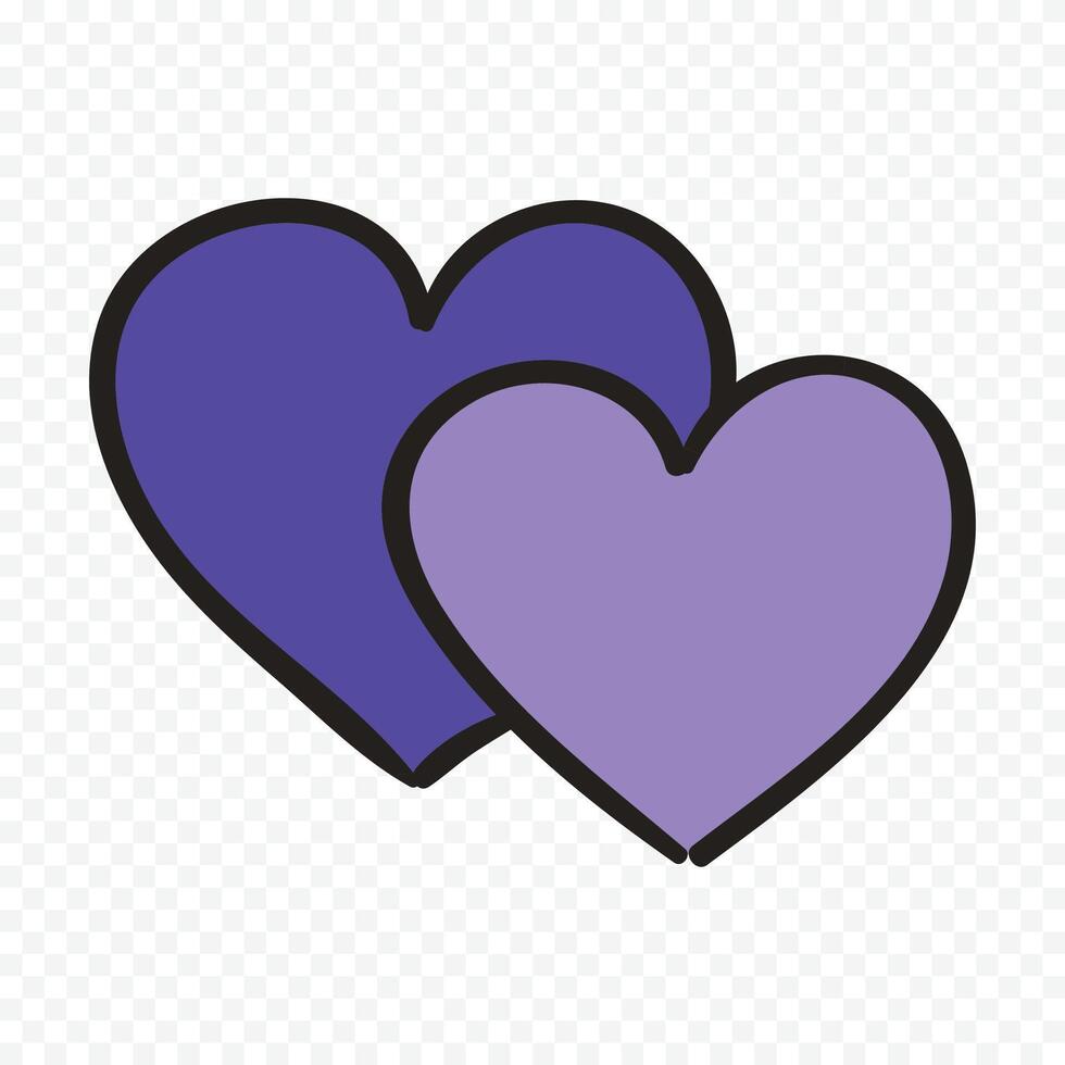 hand drawn doodle heart icon isolated on a white vector
