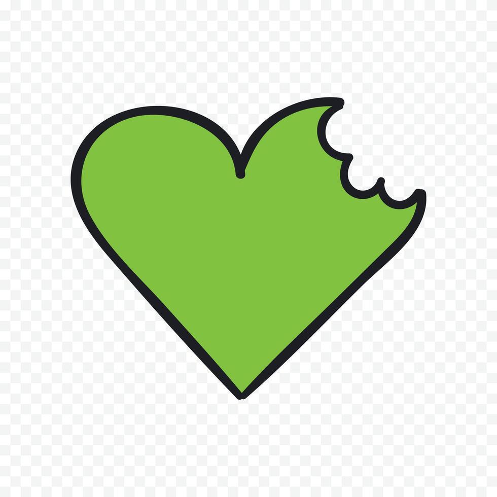 hand drawn doodle heart icon isolated on white vector