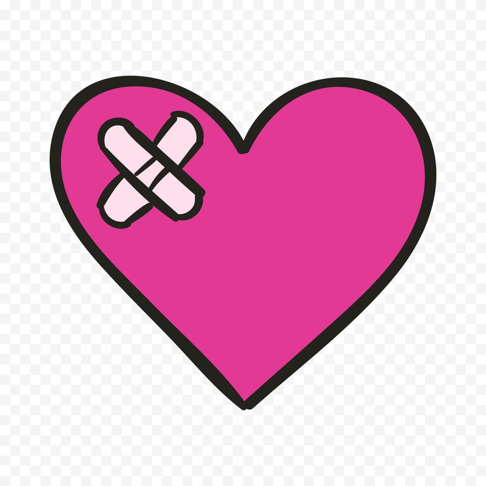 Heart silhouette on the white vector