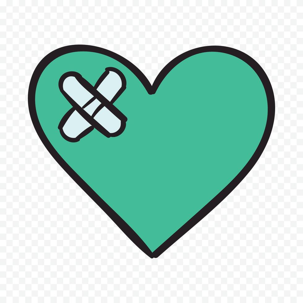 Pretty heart icon the white vector