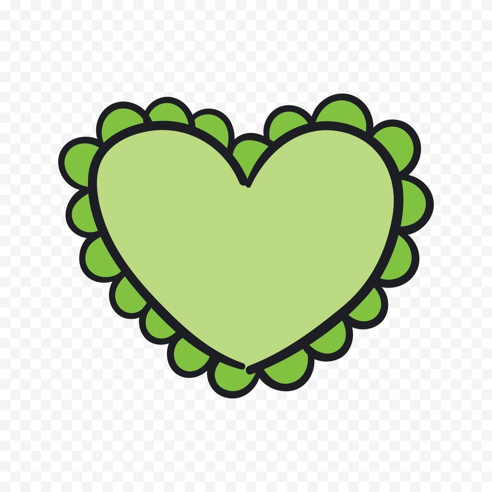 Pretty heart icon on a white vector