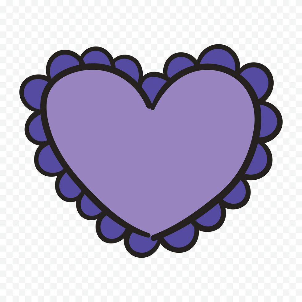 Pretty heart icon on white background vector
