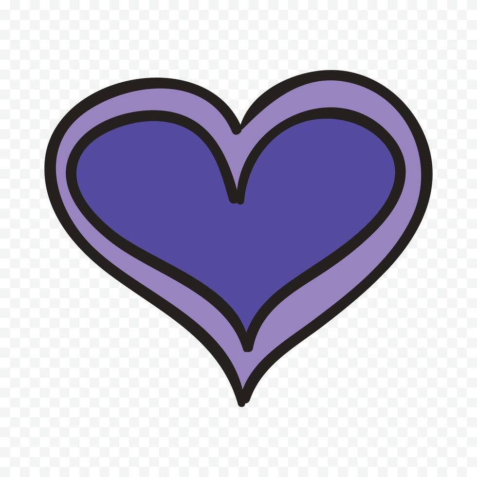 Pretty heart icon on white vector