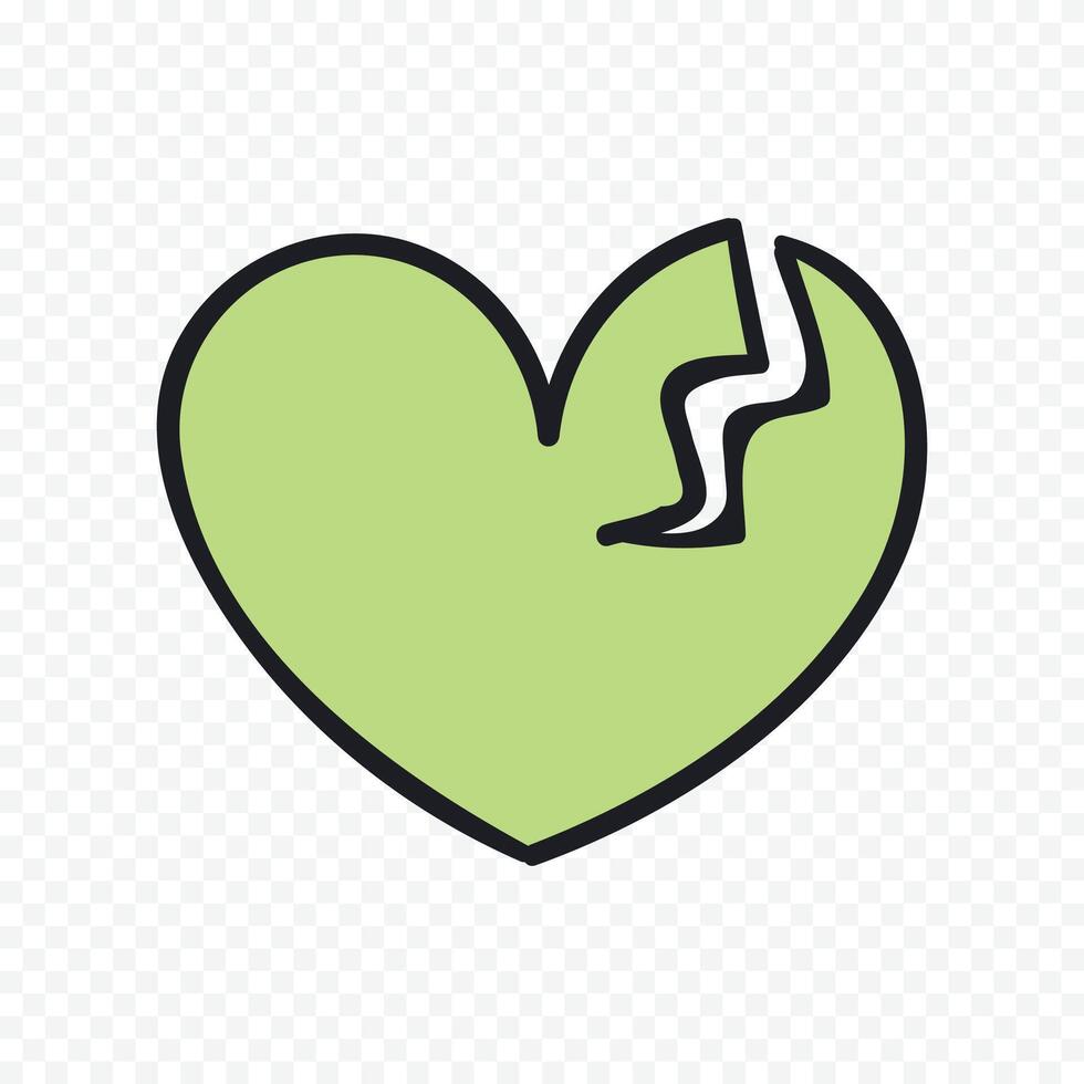 Pretty heart illustration isolated on white vector
