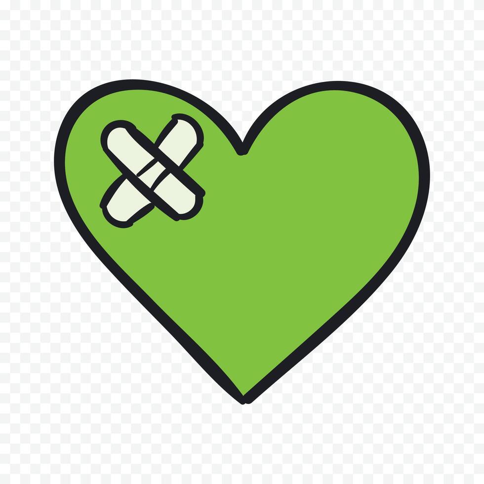 Pretty heart illustration isolated on the white vector