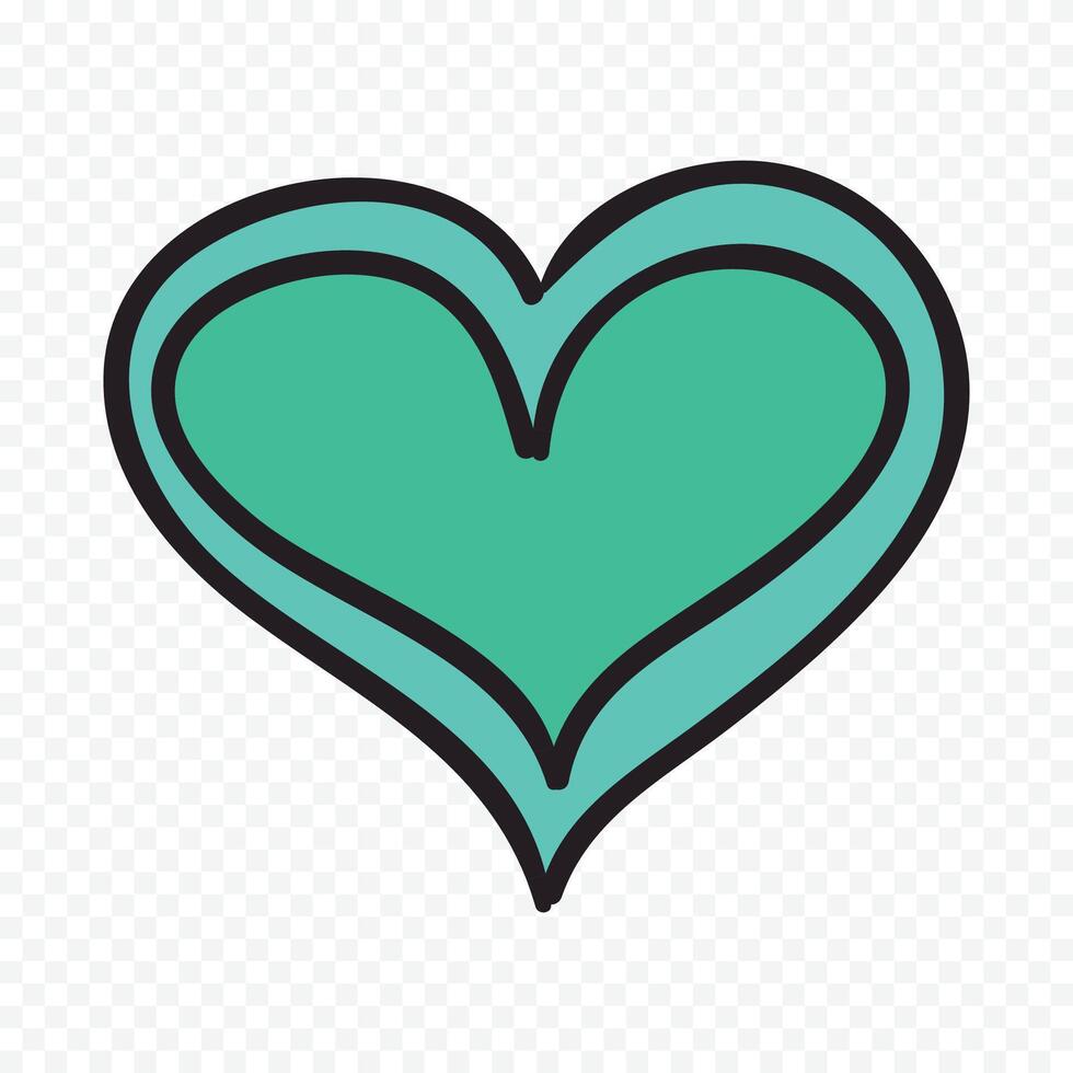 Pretty heart illustration isolated on white background vector