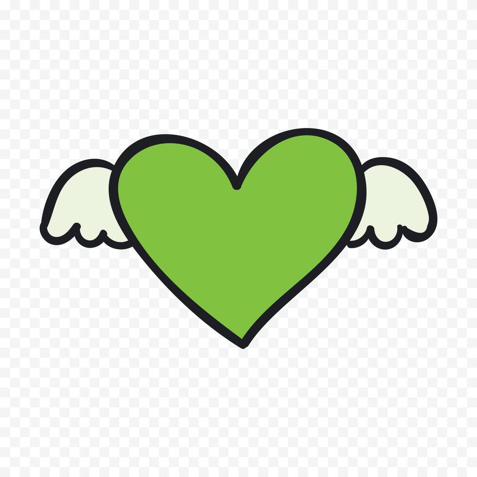 pretty heart isolated on the white background vector