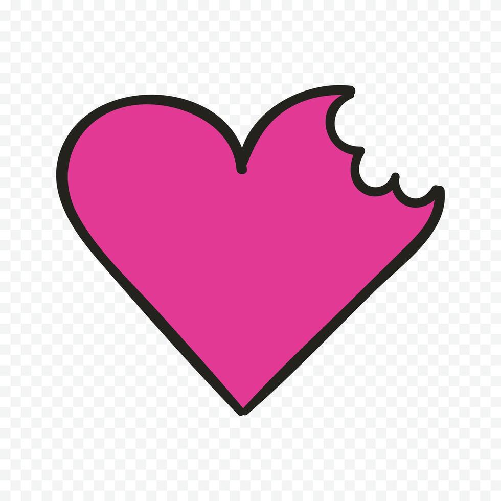 pretty heart isolated vector