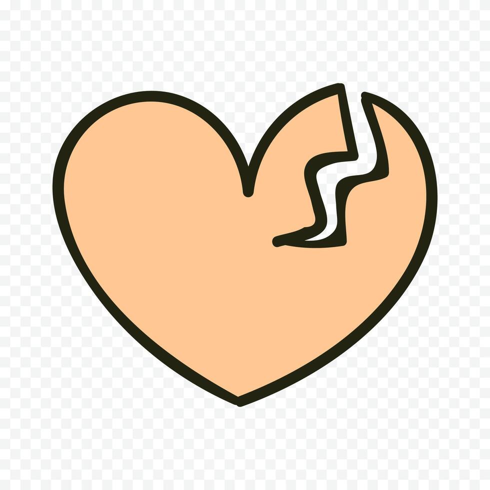 pretty heart illustration on the white vector