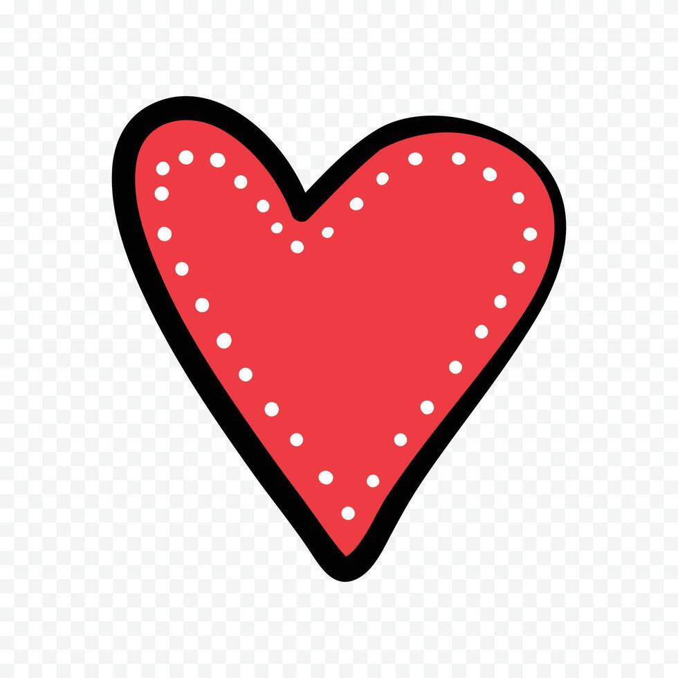 Valentine's doodle, Heart doodle illustration on white vector