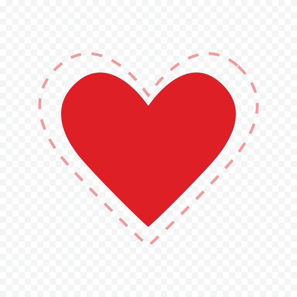 Valentine's doodle, Heart doodle on white vector