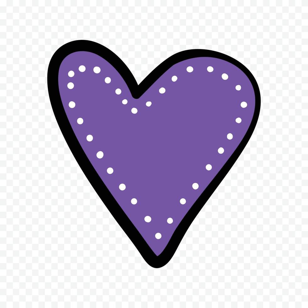 Heart doodle, Valentine's doodle on the white vector