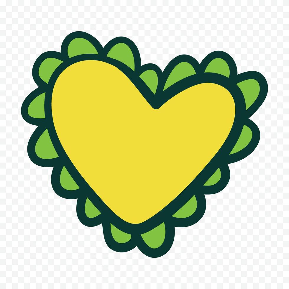 Heart doodle, Valentine's doodle on white vector