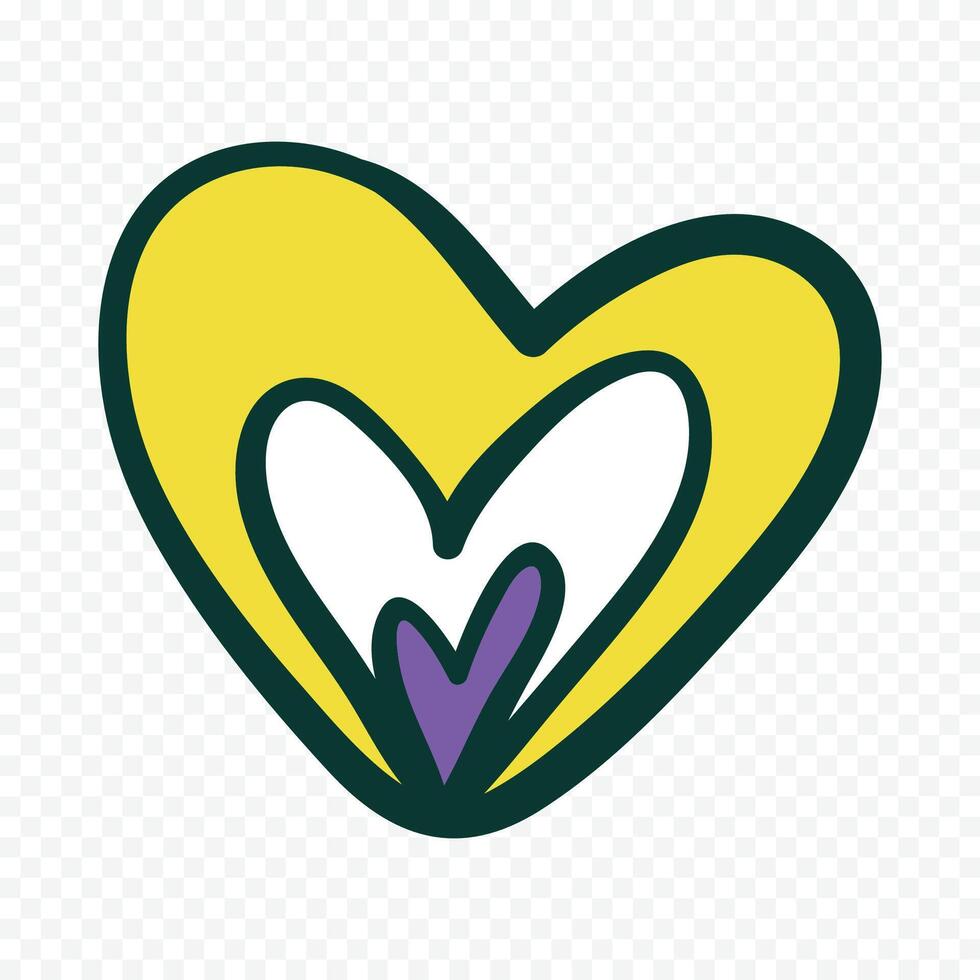 Hand drawn valentine's day illustration on a white background vector