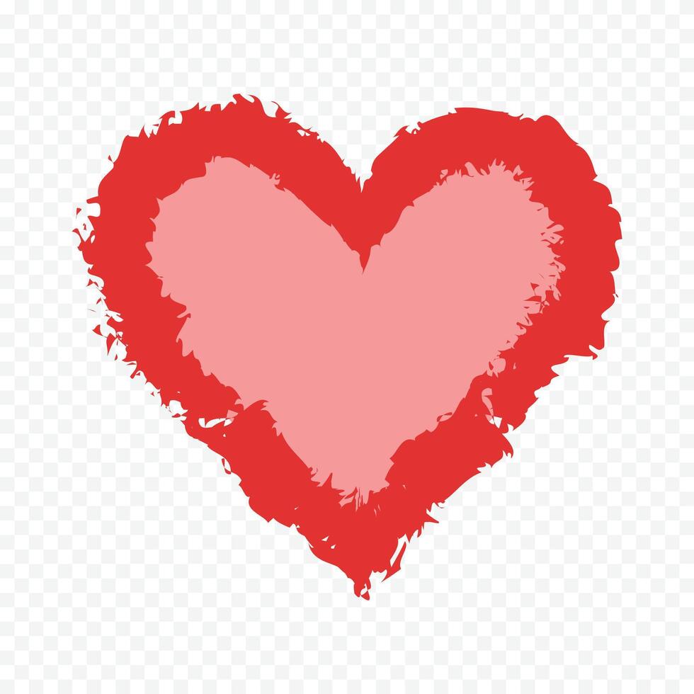 Hand drawn valentine's day illustration on white background vector