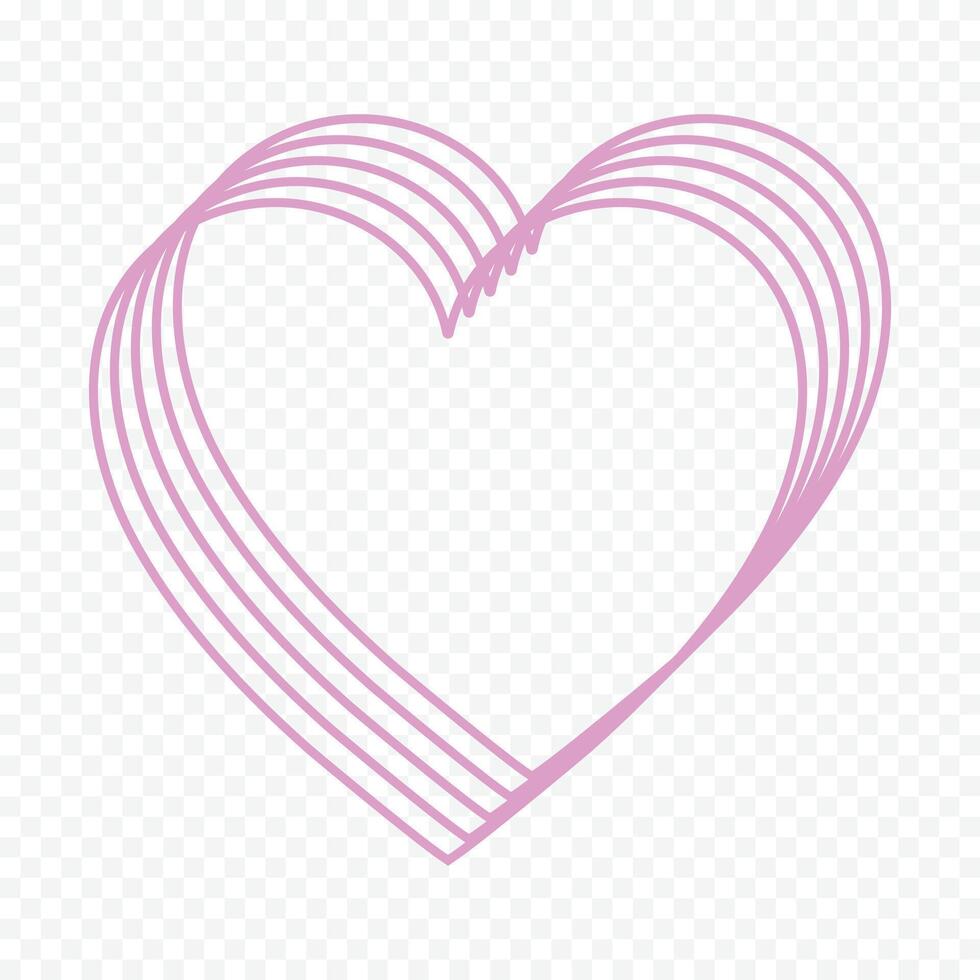 Purple Heart Symbol on a white vector