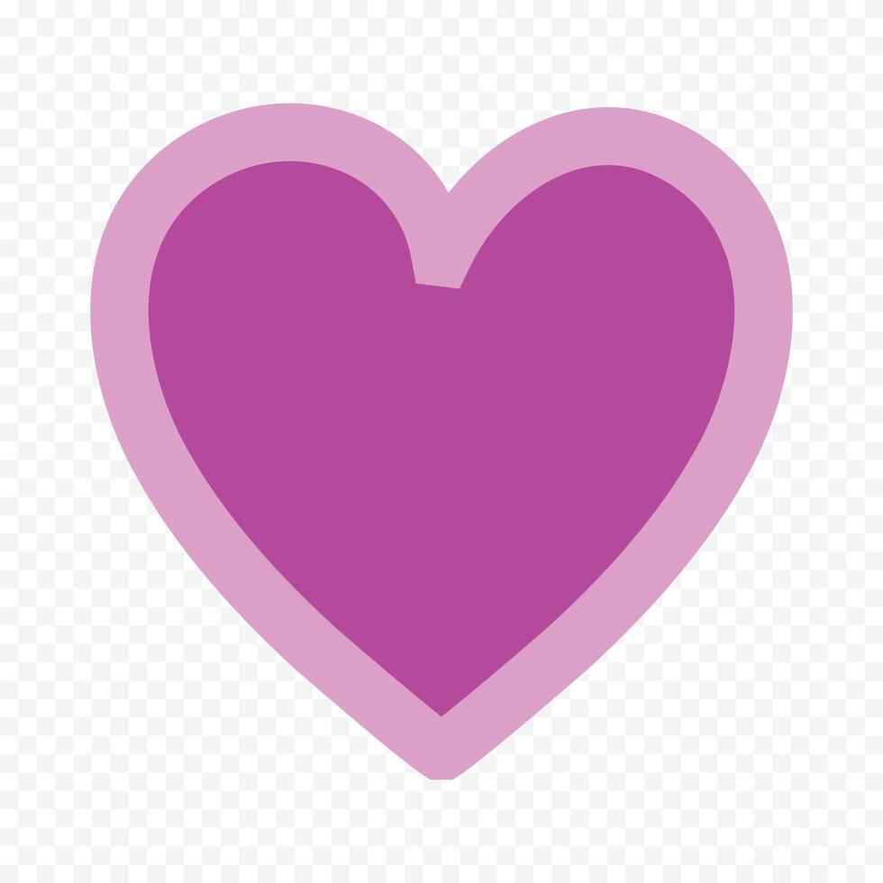 Purple Heart Symbol Isolated on a white vector