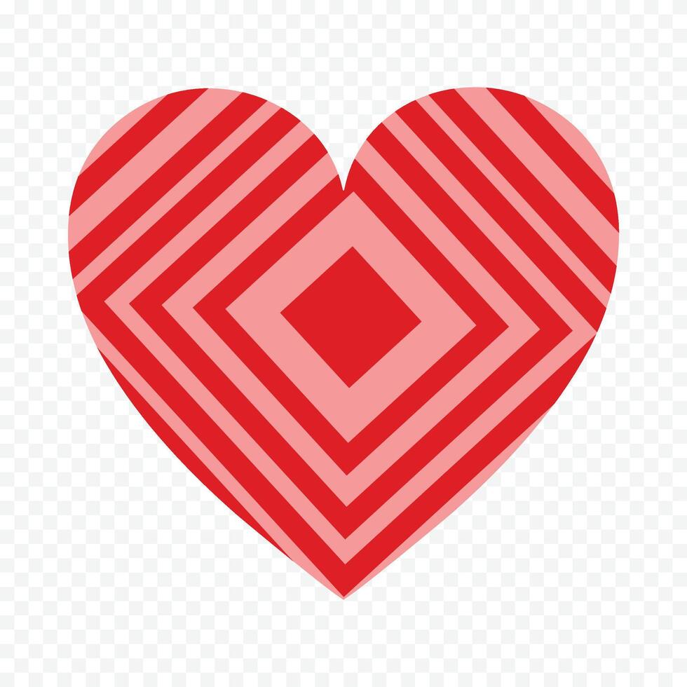 Red Heart Symbol Isolated on the white vector