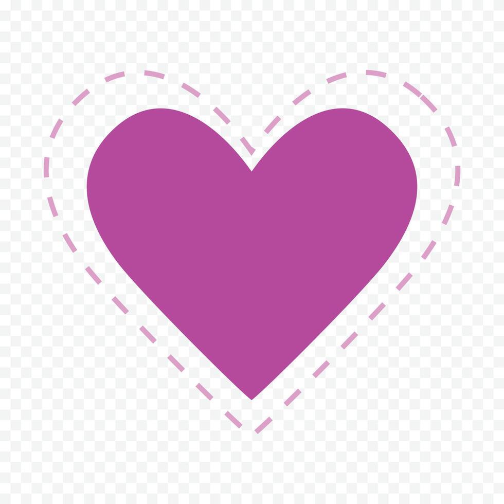 Purple Heart Symbol Isolated vector